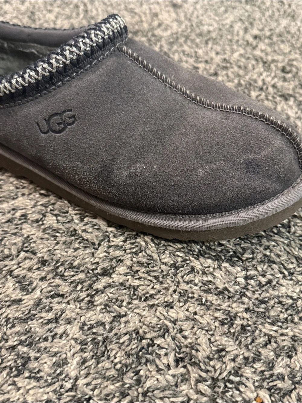 UGG Gray Suede Slip-On Loafers